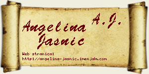 Angelina Jasnić vizit kartica